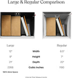 post & porch Malone Mailbox | Post Mounted Mailbox | Black/White/Gray/Brown/Red/Blue/Green, Regular or Large, Weatherproof Mail Box for Outside, Customizable (White, Regular)