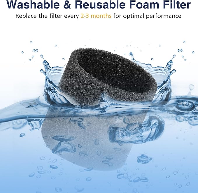 Cabiclean Foam Sleeve Filter for Shop-Vac 90304 90350 90333 Replacement for Most Wet/Dry Vacuum Cleaners 5 Gallon and Above, Compare to Part No.90304, 90585 (2+4)