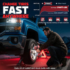 Cordless Impact Wrench 1/2 inch Compatible with Milwaukee 18v Battery, 1700 Ft-lbs High Torque Impact Driver with 6Pcs Sockets & Storage Case, Electric Impact Gun with 4-Speed & LED Light