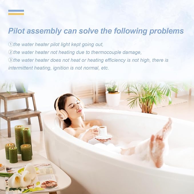 233-47845-05 Water Heater Pilot Assembly Compatible with Bradford White, Replaces 415-47845-05, 233-47845-02A, 233-47845-03