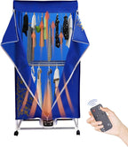 Portable Clothes Dryer, 1200-1500W Electric Dryer Machine with Remote Control & 2-Layer Stainless Steel Tub, Fast-Drying for Apartments, Dorm, RV, Travel