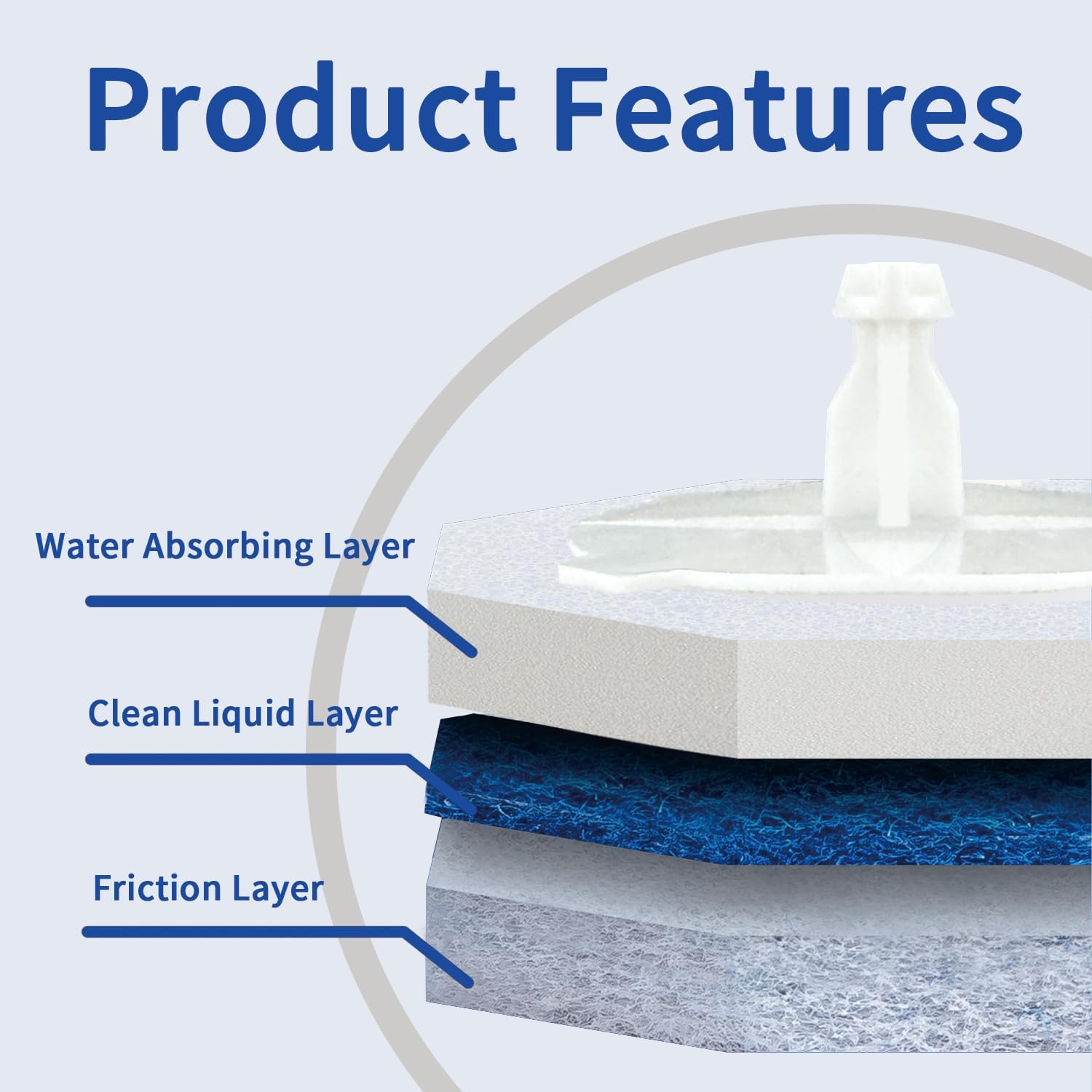 Aimery 40 Count Blue Disposable Toilet Bowl Wand Refills – Easy Clean & Fresh Bathroom