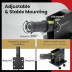 Laser Level ML-100 Red Line Generator for Indoor Large-Scale Cutting, Measuring, Alignment, Construction, Laser Projector, Waterproof, Type-C Charging, Magnetic Base, Class 1 product