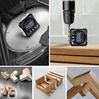 Digital Angle Finder with Electronic Laser - 4-side Strong Magnetic Angle Gauge, Cube Inclinometer with Backlight, Table Saw Miter Protractor, Woodworking Measuring Tool, Level Box for Hanging