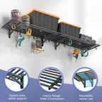 4-Pack 1.5x4ft Garage Shelving Wall Mounted, 1.5 x 4' Heavy Duty Garage Storage Shelves with Hooks, 800LB Capacity