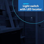 LIDER Minimalist Design Matte Finish Lighted Decorator Switch, Frameless Paddle Light Switch with Locator Light, Grounding Screw, 3-Way or Single Pole, 15A 120V, UL Listed, LS15-3W-LA, Light Almond