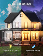 Permanent Outdoor Lights 150ft,RGBW Eaves Light with 108 LED Lights,111+ Scenes Modes Outdoor Lighting, Waterproof Permanent Light for Daily Holiday Halloween Decorations, Works with Alexa,Black