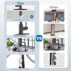 WEWE Black Kitchen Sink Faucets: Water Faucet with Pull Down Sprayer Stainless Steel Single Handle 1 Or 3 Hole for Farmhouse Commercial Camper Laundry Rv Bar