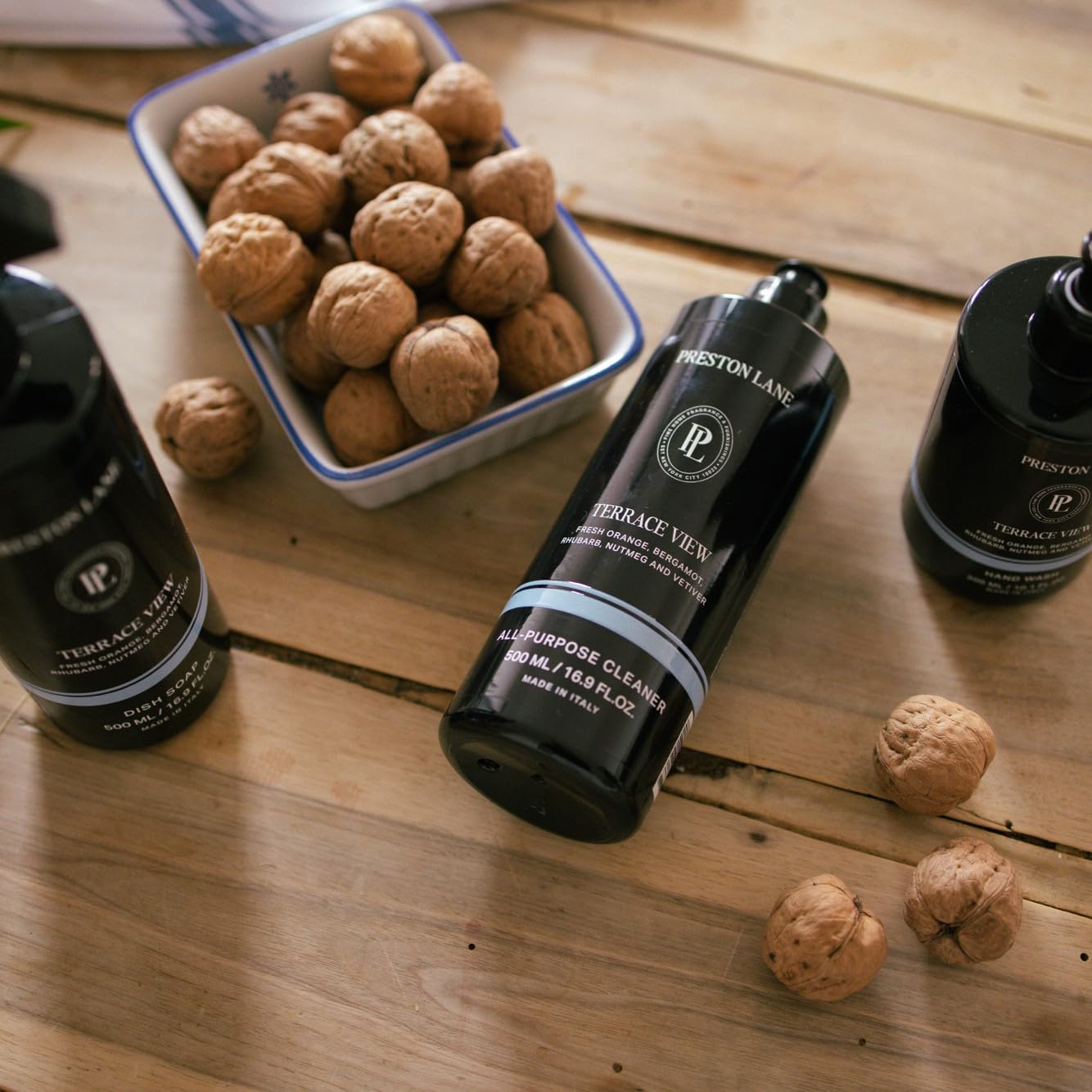 Preston Lane Luxury Kitchen Set – Hand Wash, Dish Soap & All-Purpose Cleaner | Plant-Powered Cleaning Essentials Bundle with Fine Italian Fragrance, Highrise Scent