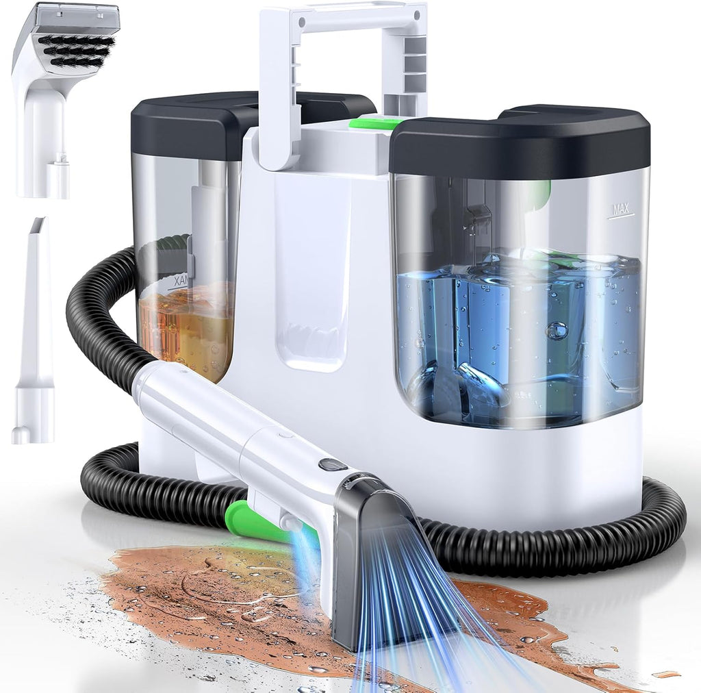 LABIGO Portable Carpet & Upholstery Cleaner, 18Kpa Carpet Cleaner Machine for Deep Stain Removal, Spot Cleaner for Pet Accidents, Area Rugs, Stairs, Car Seats & Couches, Includes Tools & Self-Cleaning
