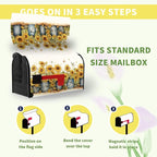 Summer Sunflower Mailbox Covers Magnetic Large Size Yellow Flowers Mailbox Post Cover Oversized Spring Floral Mailbox Wraps Mailbox Decor Waterproof for Garden Yard 21x25.5 Inch