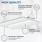 CINOTON 2FT 150W LED Shop Light with 20250LM, 0-10V Dimmable Linear High Bay Lighting with 5000K, 120-277V 135LM/W Commercial Hanging Lights for Garage Office Warehouse Workshop Factory UL Listed