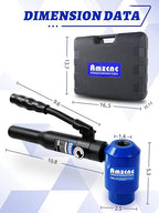 AMZCNC Hydraulic Knockout Hole Punch Driver Kit 1/2 to 4 inch Electrical Conduit Hole Cutter Set KO Tool Kit Metal Sheet Puncher (12TON(1/2"~4"))