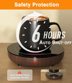 Coffee Mug Warmer & Kepwam Mug Set, Gravity Sensor Cup Warmer for Desk with LED Light, 3 Temp Settings & 6H Auto Shut Off, Coffee Warmer Plate for Coffee,Tea - Coffee Lovers Present for Men Women