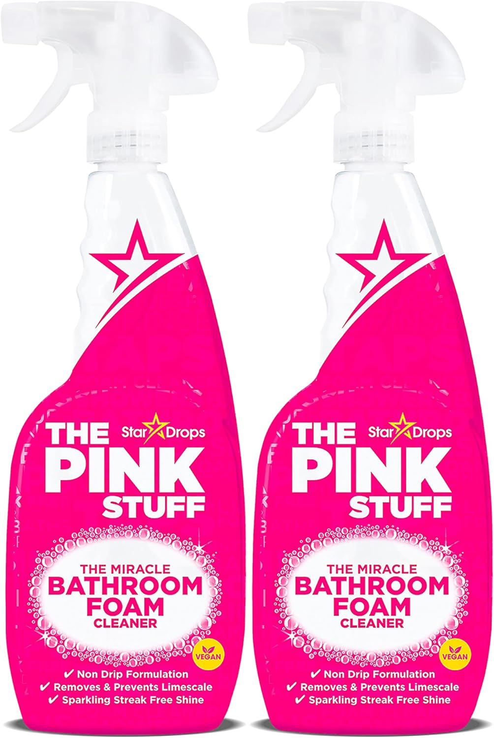 Stardrops - The Pink Stuff - The Miracle Bathroom Foam Cleaner 750ml 2-Pack Bundle