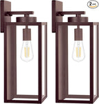Large Size Outdoor Wall Light Fixtures, Exterior Lighting Fixtures Porch Sconces Wall Mounted, Waterproof Brown Outdoor Wall Lanterns Lamps, Outside Lights for House Patio Front Door Entryway, 2-Pack