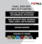 FIXALL Skid Grip Anti-Slip Coating, 5 Gallons, Camel, Exceeds ADA Standards, Ideal for Safety Areas, Slip-Resistant Pavement, Cement & Concrete Paint