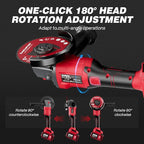 ARCCAPTAIN Angle Grinder Kit, 4-1/2 to 5",【Paddle Switch】9500RPM 1200W Brushless Power Motor Cordless Angle Grinder with 2PCS 4.0AH Batteries, 180°Rotatable Grinder Tool for Cutting/Grinding/Polishing