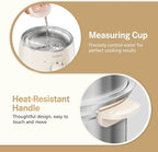 Hard Boiled Egg Cooker - CACHOO 14-Egg Rapid Stainless Steel Egg Boiler with 30-Min Timer & Auto Shut Off, Compact Electric Vegetable Steamer for Cooking, Dishwasher Safe, Beige