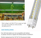 5 Foot T8 LED Tube Light,45W 4500lm,G13 Bi-Pin Base,60 inches End to End,V Shape,Daylight White 5000K,T12 Fluorescent Replacement,Dual-End Power,Ballast Bypass,Shop Lighting,Pack of 10