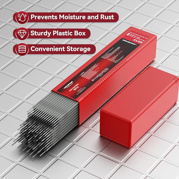 ARCCAPTAIN E6013 Welding Rod 3/32" 10LB Carbon Steel Welding Sticks Electrodes, Welding Rods ARC Welding Equipment