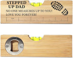Christmas Gifts for Steppedup Dad from Daughter Son Wife Spirit Level Bottle Opener Valentines Birthday Thank You Gifts Ideas for Daddy New Dad Grandpa Papa