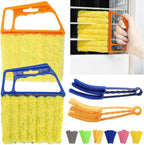 10Pcs Window Blind Cleaner Duster Set, Washable Dusting Cleaner Air Vent Cleaning Tool (Blue)