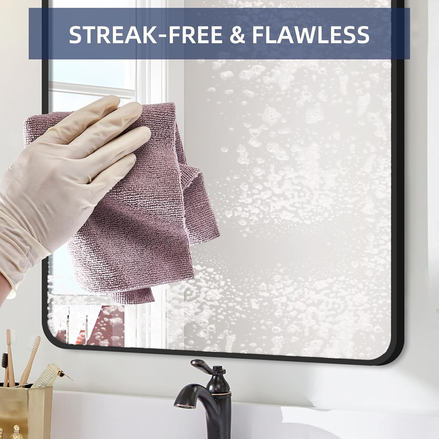 & PLUSH Microfiber Cleaning Cloth Roll - 50 Pack, Tear Away Microfiber Towels, 12" x 12", Reusable, Washable, Streak Free, Ultra Absorbent Dish Rags for Car, Home, Garage or Shop (Grey)