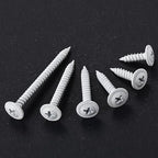 Wensilon(150 pcs)#8×1-1/2" Phillips Truss Head Wood Screws White Iron Quick Metal Self Tapping