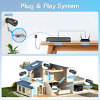 【2-Way Audio & 4K Ultra HD】 Outdoor Wired Security Camera System, Home POE Video Surveillance Cameras Systems, Surveillance DVR Kits