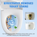 Automatic Toilet Bowl Cleaner Tablets-Fresh Scent,Long-Lasting Cleaning Effectively removes stains and limescale; Releases fresh fragrance for a pleasant bathroom experience，cleaning with flush Easy