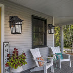 Darkaway Outdoor Sconce Lights Wall Light Fixtures, 14inch Large Porch Light Outdoor Wall Anti-Rust Waterproof Aluminum with Glass Exterior Light Fixture for Patio Yard Doorway Garage (Large, Black)