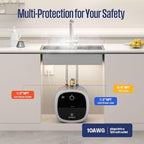 Westinghouse 2.5 Gallon Electric Mini Tank Water Heater, 120V, 1440W Instant Hot Water for Point-of-Use, Compact Under Sink & RV Design, Easy Wall/Floor Mount, UL Listed (Gray)