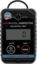 Inspector 2 Industrial Pro Portable Carbon Monoxide Detector – Intrinsically Safe CO Detector with 24-hr TWA & Programmable Visual, Audio & Vibration Alerts