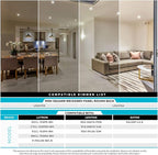 LUXRITE 4 Inch Ultra Thin Square LED Recessed Lighting, 5 Color Temperature Options 2700K - 5000K, Dimmable Downlight, 10W, IC Rated, Wet Rated, Canless LED Recessed Light (4 Pack)