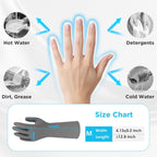 2 Pairs Household Gloves for Cleaning Rubber Dishwashing Gloves Reusable No-slip Water Resistant Medium for Women and Men（Pink+Grey）