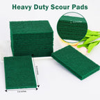 YoleShy 40 Pcs Scouring Pad, Dish Scrubber Scouring Pads,4 x 6 inch Green Reusable Household Scrub Pads for Dishes, Kitchen Scrubbers & Metal Grills