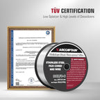 ARCCAPTAIN Stainless Steel Flux Cored Wire E308LFC-O .030-Diameter MIG Welding Wire Stainless Steel Wire with Low Splatter Compatible With Lincoln Miller Forney Harbor MIG Welder 4-Pound