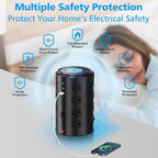 Surge Protector Power Strip - Desk Charging Station with 15W Wireless Charger, Multiple Outlets Charging Station with 16 2300J AC Outlets & 5 USB (2 USB C) Port, for Home, Office, Dorm Room