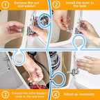 Boltigen Front Mount Toilet Handle, Toilet Trip Lever Handle Replacement with Stainless Steel Flapper Chain, Chrome Finish Universal Toilet Tank Flush Handle Lever for Most Toilets