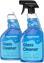 Amazon Basics Glass Cleaner, 32 Fl Oz, Pack of 2 with 1 Sprayer