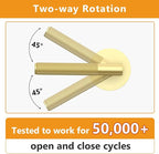 Amerdeco 5 Pack Brushed Gold Passage Knurled Door Handles, Heavy Duty Non-Locking Door Lever for Hall, Closet, Office Area, Shopping Malls AM0016