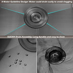 SHACO 15x19 Inch Black Undermount Bar Sink, Ledge Workstation Small Kitchen Sink, Black Stainless Steel RV Kitchen Single Bowl Wet Bar Prep Sink with Dish Grid & Drain & Cutting Board