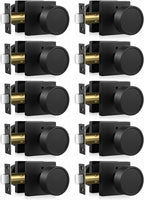 Haidms Black Interior Door Knobs, Zinc-Alloy Heavy Duty Round Matte Black Privacy Door Knobs Interior for Bedroom Modern Bathroom Door Lock Bulk(10 Pack)