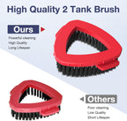 2 Pack 2-Tank Spin Mop Scrub Brush Head Replacement for O Ceda RinseClean 2-Tank System(Blue), Hard Bristle Scrubber Brush for Floor Cleaning Accessories (Not Fit for EasyWring 1-Tank)