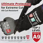 Schwer ANSI A9 Cut & Level 5 Puncture Resistant Arm Sleeves, PM915 High Risk Protection Arm Guards for Biting, Gardening Sleeve Thorn Proof, Tactical Work Sleeves for Law Enforcement Self Defense