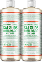 Dr. Bronner's - Sal Suds Biodegradable Cleaner (32oz, 2-Pack) – Concentrated All Purpose Cleaning Solution & Mop Soap, For Floors, Laundry & Dishes – Powerful Formula Made with Plant-Based Surfactants