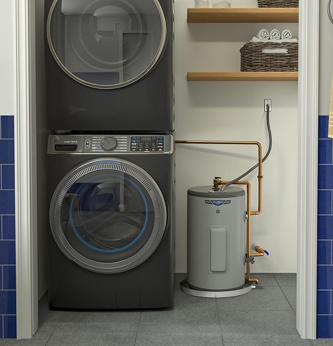 GE Appliances 10 Gallon Versatile Plug and Play Electric Water Heater with Adjustable Thermostat, Easily Installs Where You Want It, 120 Volt