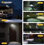 Ensenior Solar Spotlights Outdoor, Brightness Adjustable 6500K LED Solar Garden Lights, 56 LEDs Solar Powered Landscape Lights, Auto ON/Off, Waterproof, for Yard/Garden/Pathway - 4 Pack