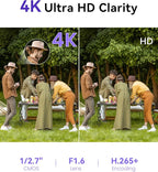 Loocam 4K Security Camera System 8CH H.265+NVR with 2TB HDD, 8pcs 8MP Wired PoE Camera System AI Human Vehicle Detection, Outdoor Indoor Home Camera System with Audio, Night Vision, 24/7 Recording